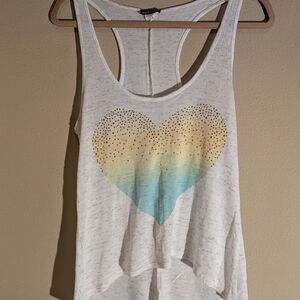 Wet Seal Multicolored Asymmetrical Sleeveless Tank Top